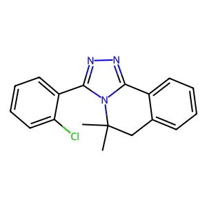 3-(2-chlorophenyl)-5,5-dimethyl-6H-[1,2,4]triazolo[3,4-a]isoquinoline structure