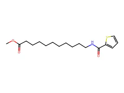 11-[(Thiophene-2-carbonyl)-amino]-undecanoic acid methyl ester structure
