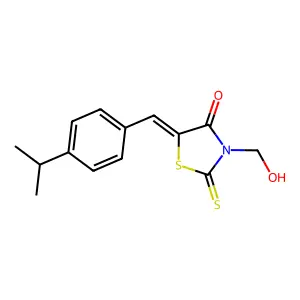 3-(Hydroxymethyl)-5-(4-isopropylbenzylidene)-2-thioxo-1,3-thiazolidin-4-one structure
