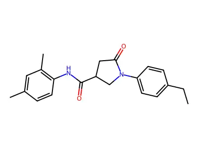 N-(2,4-dimethylphenyl)-1-(4-ethylphenyl)-5-oxopyrrolidine-3-carboxamide structure