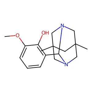 2-(5,7-Dimethyl-1,3-diazatricyclo[3.3.1.1~3,7~]dec-2-YL)-6-methoxyphenol structure