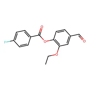 2-Ethoxy-4-formylphenyl 4-fluorobenzoate structure