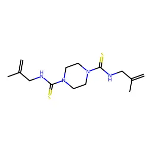 N,N'-bis(2-methylprop-2-en-1-yl)piperazine-1,4-dicarbothioamide structure