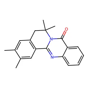 2,3,6,6-tetramethyl-5H-isoquinolino[1,2-b]quinazolin-8-one structure