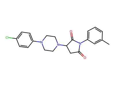 3-[4-(4-Chlorophenyl)piperazin-1-yl]-1-(3-methylphenyl)pyrrolidine-2,5-dione structure