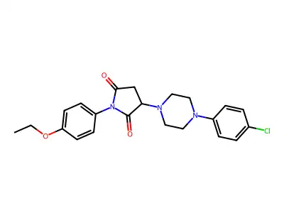 3-[4-(4-Chlorophenyl)piperazin-1-yl]-1-(4-ethoxyphenyl)pyrrolidine-2,5-dione structure