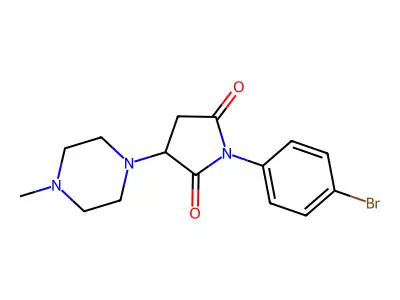 1-(4-Bromophenyl)-3-(4-methylpiperazin-1-yl)pyrrolidine-2,5-dione structure
