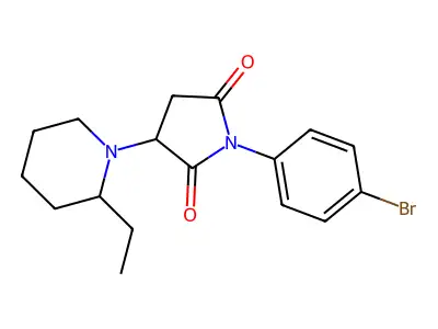1-(4-Bromophenyl)-3-(2-ethylpiperidin-1-yl)pyrrolidine-2,5-dione structure