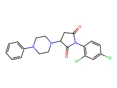 1-(2,4-Dichlorophenyl)-3-(4-phenylpiperazin-1-yl)pyrrolidine-2,5-dione structure