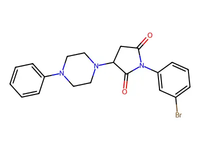 1-(3-Bromophenyl)-3-(4-phenylpiperazin-1-yl)pyrrolidine-2,5-dione structure