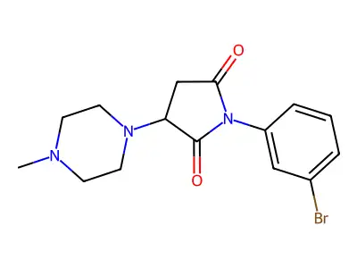 1-(3-Bromophenyl)-3-(4-methylpiperazin-1-yl)pyrrolidine-2,5-dione structure