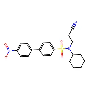 N-(2-cyanoethyl)-N-cyclohexyl-4-(4-nitrophenyl)benzenesulfonamide structure