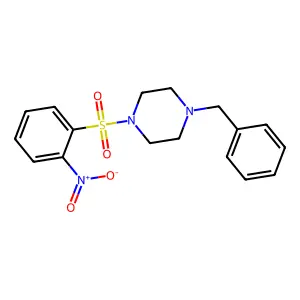 1-Benzyl-4-(2-nitrophenyl)sulfonylpiperazine structure