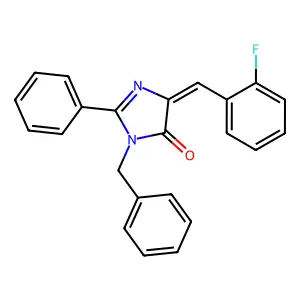 3-benzyl-5-(2-fluorobenzylidene)-2-phenyl-3,5-dihydro-4H-imidazol-4-one structure