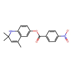 2,2,4-Trimethyl-1,2-dihydro-6-quinolinyl 4-nitrobenzoate structure