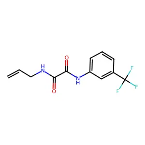 N-prop-2-enyl-N'-[3-(trifluoromethyl)phenyl]oxamide structure