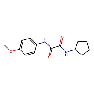 N-cyclopentyl-N'-(4-methoxyphenyl)ethanediamide structure