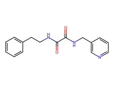 N-(2-phenylethyl)-N'-(pyridin-3-ylmethyl)ethanediamide structure