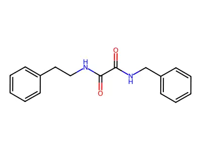 N-benzyl-N'-(2-phenylethyl)ethanediamide structure