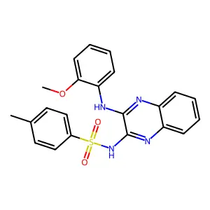 N-{3-[(2-methoxyphenyl)amino]quinoxalin-2-yl}-4-methylbenzenesulfonamide structure