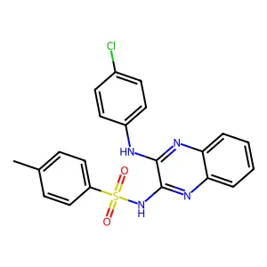 N-[3-(4-chloroanilino)quinoxalin-2-yl]-4-methylbenzenesulfonamide structure