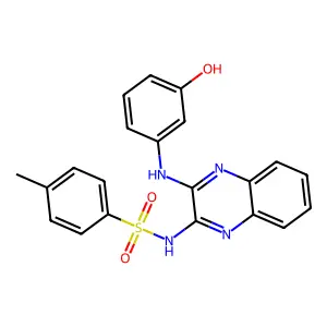 N-[3-(3-hydroxyanilino)quinoxalin-2-yl]-4-methylbenzenesulfonamide structure