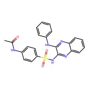 N-[4-[(3-anilinoquinoxalin-2-yl)sulfamoyl]phenyl]acetamide structure