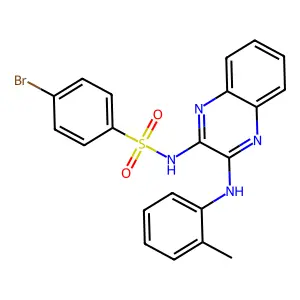 4-bromo-N-[3-(2-methylanilino)quinoxalin-2-yl]benzenesulfonamide structure