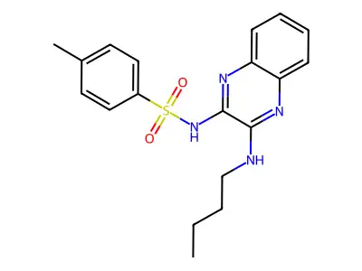N-[3-(butylamino)quinoxalin-2-yl]-4-methylbenzenesulfonamide structure
