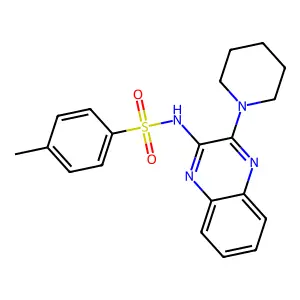 [(4-Methylphenyl)sulfonyl](3-piperidylquinoxalin-2-yl)amine structure
