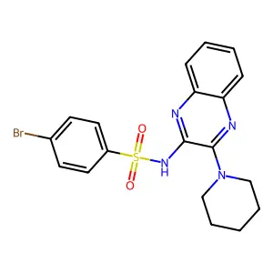 4-bromo-N-[3-(piperidin-1-yl)quinoxalin-2-yl]benzene-1-sulfonamide structure