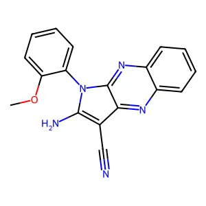 2-Amino-1-(2-methoxyphenyl)pyrrolo[3,2-b]quinoxaline-3-carbonitrile structure