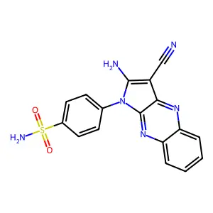 4-(2-Amino-3-cyanopyrrolo[3,2-b]quinoxalin-1-yl)benzenesulfonamide structure