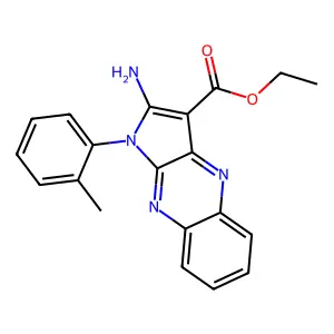 ethyl 2-amino-1-(2-methylphenyl)-1H-pyrrolo[2,3-b]quinoxaline-3-carboxylate structure