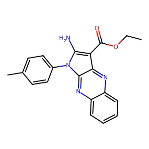 ethyl 2-amino-1-(4-methylphenyl)-1H-pyrrolo[2,3-b]quinoxaline-3-carboxylate structure