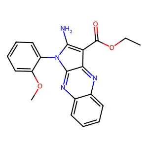 ethyl 2-amino-1-(2-methoxyphenyl)-1H-pyrrolo[2,3-b]quinoxaline-3-carboxylate structure