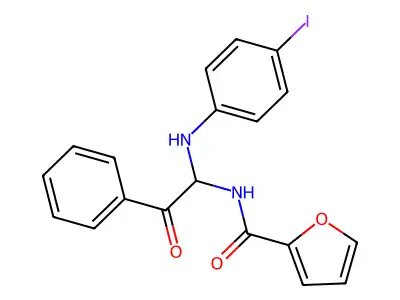 N-{1-[(4-iodophenyl)amino]-2-oxo-2-phenylethyl}furan-2-carboxamide structure