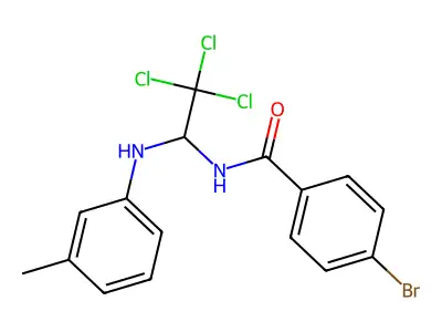 Benzamide, 4-bromo-N-[2,2,2-trichloro-1-[(3-methylphenyl)amino]ethyl]- structure