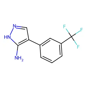 4-(3-(Trifluoromethyl)phenyl)-1H-pyrazol-3-amine structure