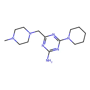s-Triazine, 2-amino-4-((4-methyl-1-piperazinyl)methyl)-6-piperidino- structure