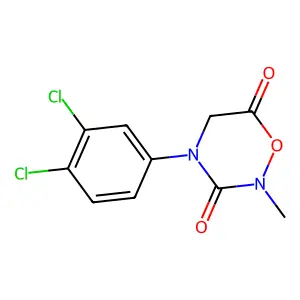 2H-1,2,4-Oxadiazine-3,6-dione, dihydro-4-(3,4-dichlorophenyl)-2-methyl- structure