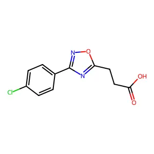 3-(3-(4-Chlorophenyl)-1,2,4-oxadiazol-5-yl)propanoic acid structure