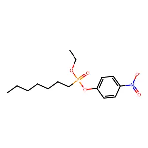 Phosphonic acid, heptyl-, O-ethyl O-(p-nitrophenyl) ester structure