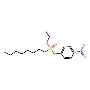 Ethyl 4-nitrophenyl octylphosphonate structure