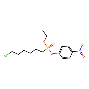 Ethyl 4-nitrophenyl (6-chlorohexyl)phosphonate structure
