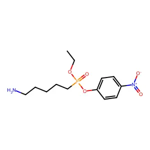 Ethyl 4-nitrophenyl (5-aminopentyl)phosphonate structure