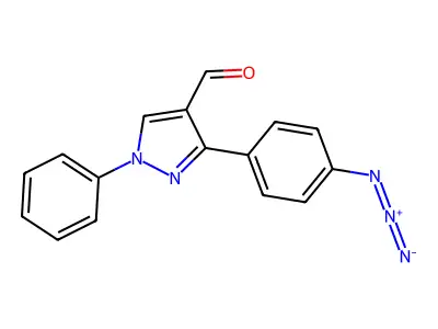 3-(4-Azidophenyl)-1-phenylpyrazole-4-carbaldehyde structure