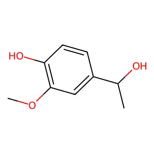 4-[(1R)-1-hydroxyethyl]-2-methoxyphenol structure