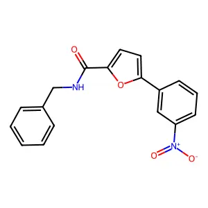 N-benzyl-5-(3-nitrophenyl)furan-2-carboxamide structure