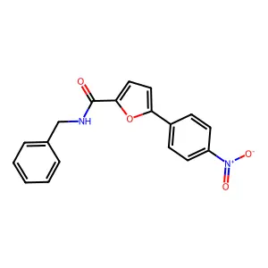 N-benzyl-5-(4-nitrophenyl)furan-2-carboxamide structure